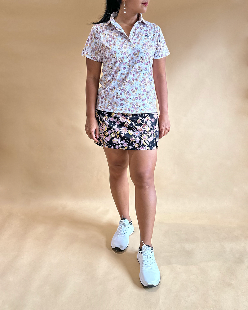 Tioria Short Sleeve Batik Print Polo