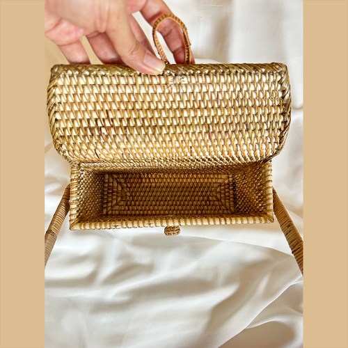 Rattan Bag Mini with Long Handle