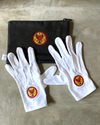 Custom Woven Premium Embroidery Pouch and Gloves