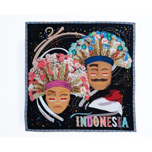 Handkerchief Ondel-Ondel Indonesian Motif