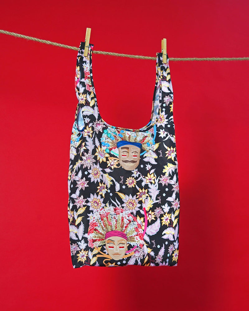 Foldable Bag Batik Ondel-ondel Indonesian Motif