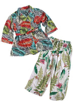 PKL Dailywear Kimono Leaf Motif Long Sleeve with Belt