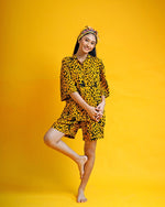 PKL Dailywear Cheetah Print in Orange (Short Sleeve + Shorts)