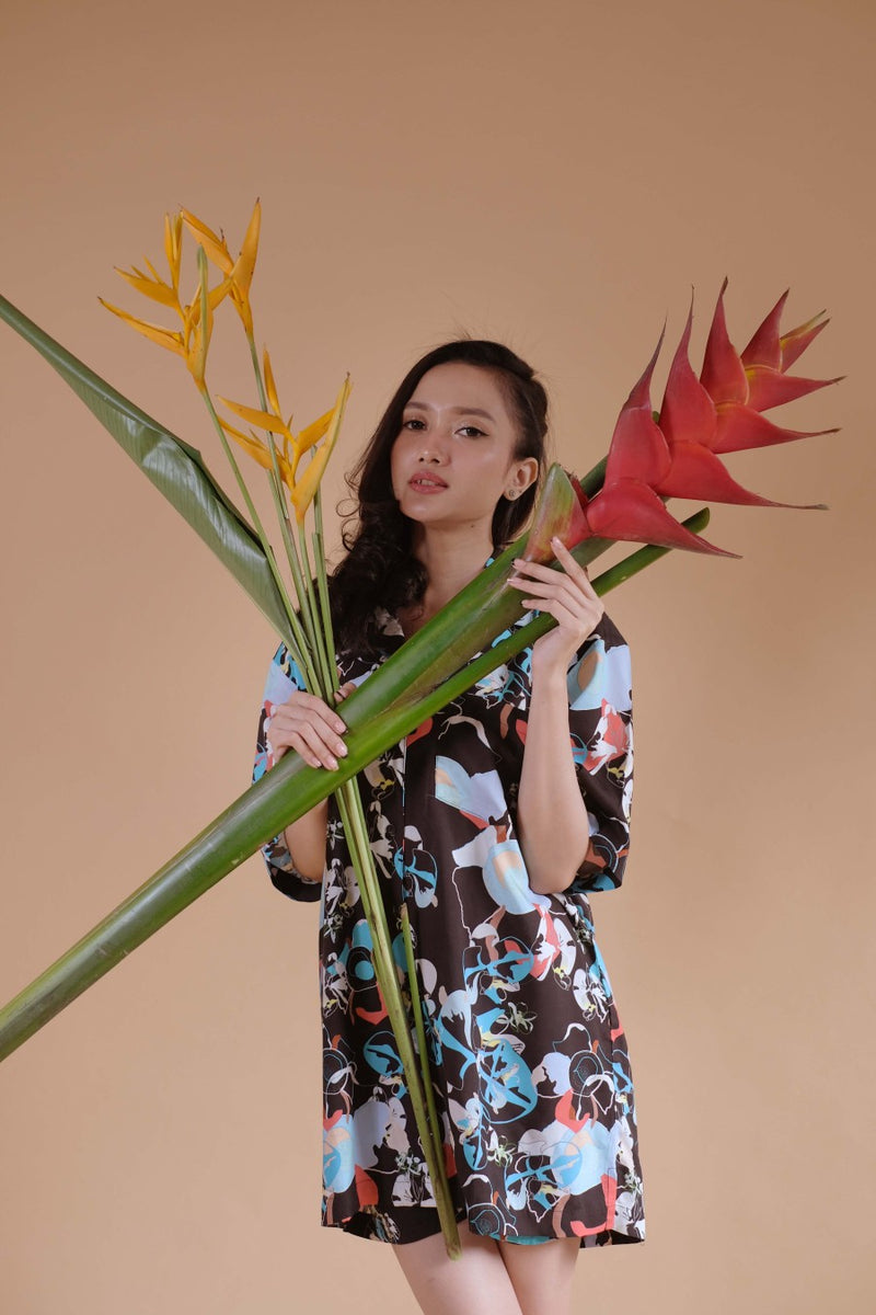Unisex Shirt Floral Indonesian Motif